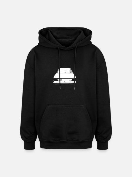 w124 back - Oversized Unisex Hoodie - Schwarz