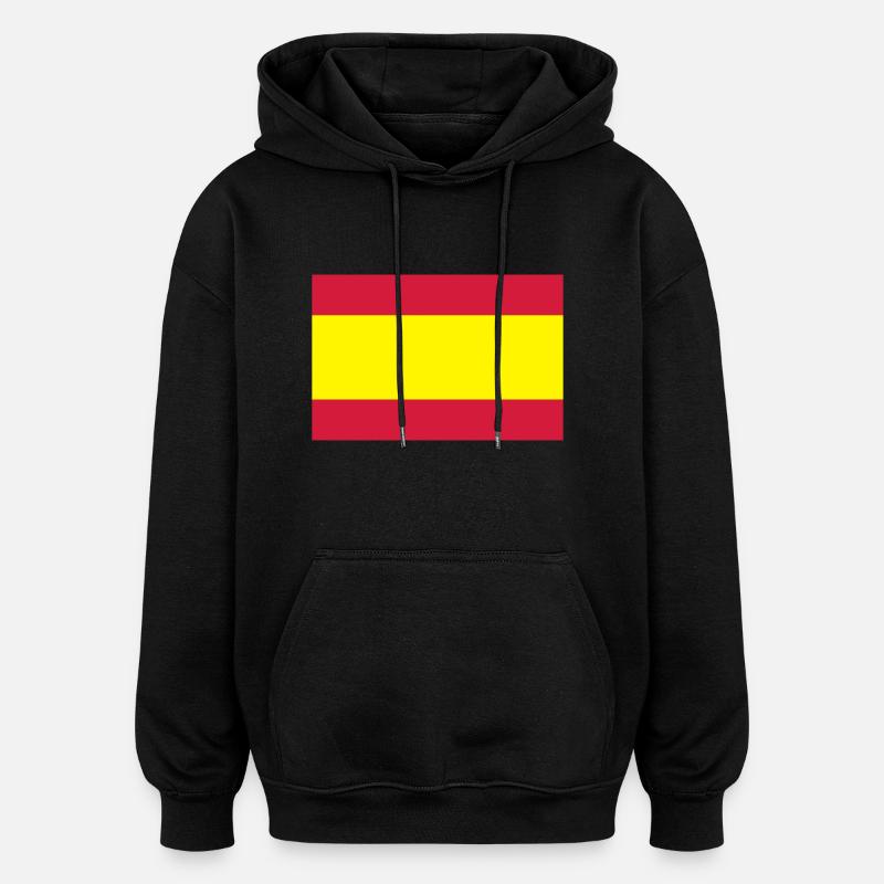 Flagge Spanien - Oversized Unisex Hoodie - Schwarz