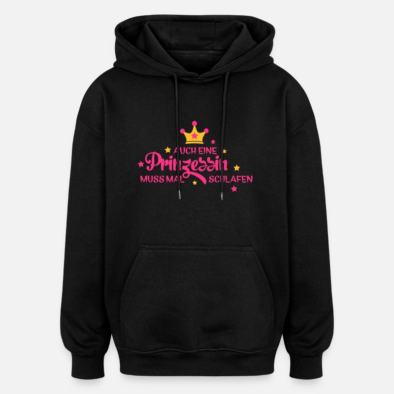 schlafen - Oversized Unisex Hoodie - Schwarz