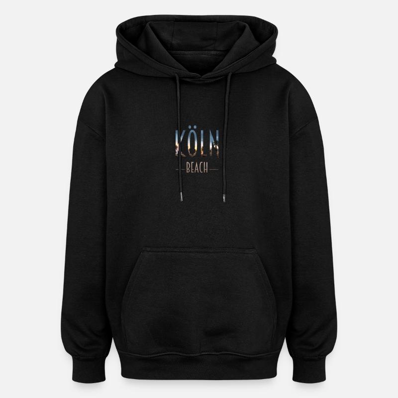 Köln Beach - Oversized Unisex Hoodie - Schwarz