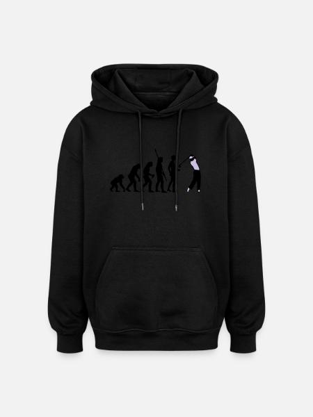 evolution_golf_b_2c - Sweat à capuche oversize unisexe - noir