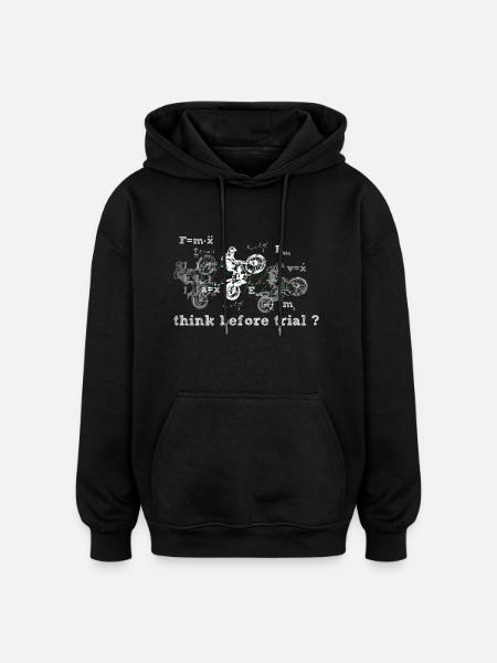 Think before trial? - Oversized Unisex Hoodie - black