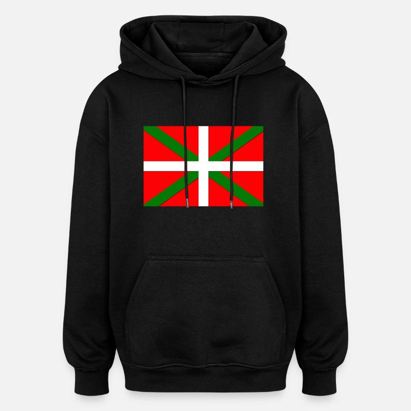 Baskische Flagge - Oversized Unisex Hoodie - Schwarz
