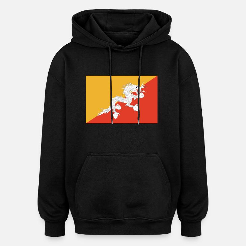 Bhutan - Sweat à capuche oversize unisexe - noir
