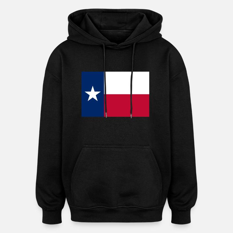 Texas - Sweat à capuche oversize unisexe - noir