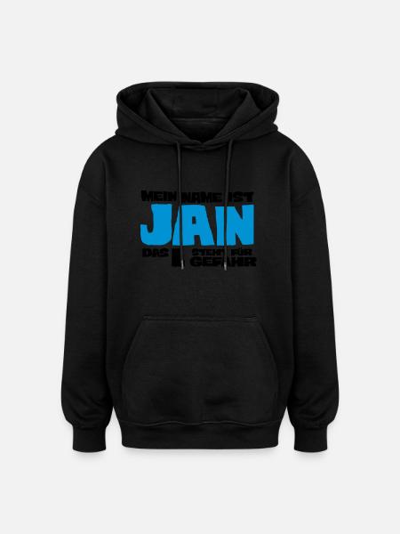 jan - Oversized Unisex Hoodie - black