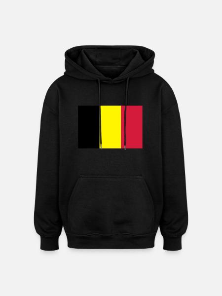 drapeau_belgique - Oversized Unisex Hoodie - black