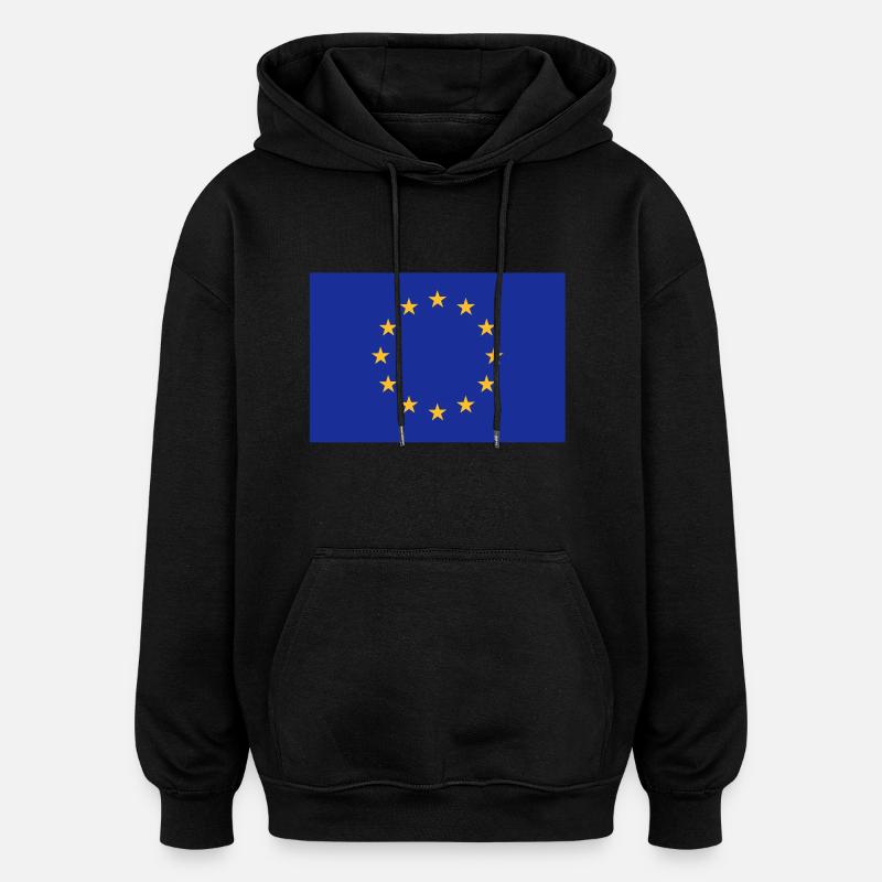 Europe - Sweat à capuche oversize unisexe - noir