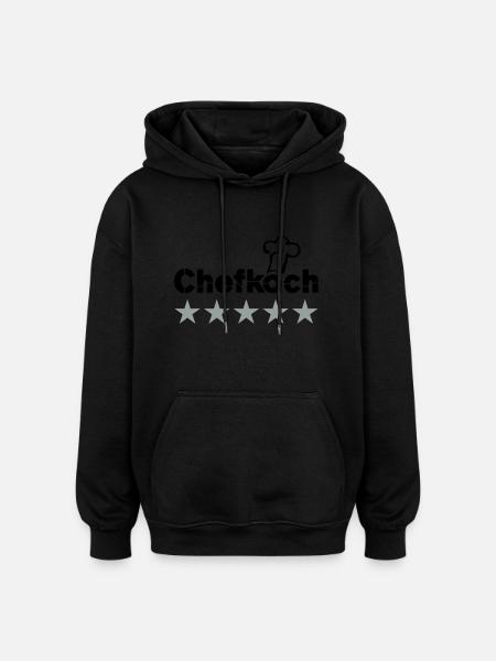 chef - Sweat à capuche oversize unisexe - noir