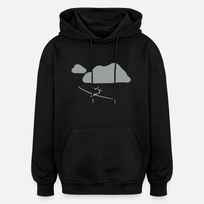 Vol à voile 4 - Sweat à capuche oversize unisexe - noir