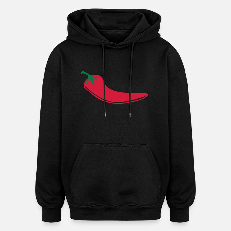 Chili - Oversized Unisex Hoodie - Schwarz