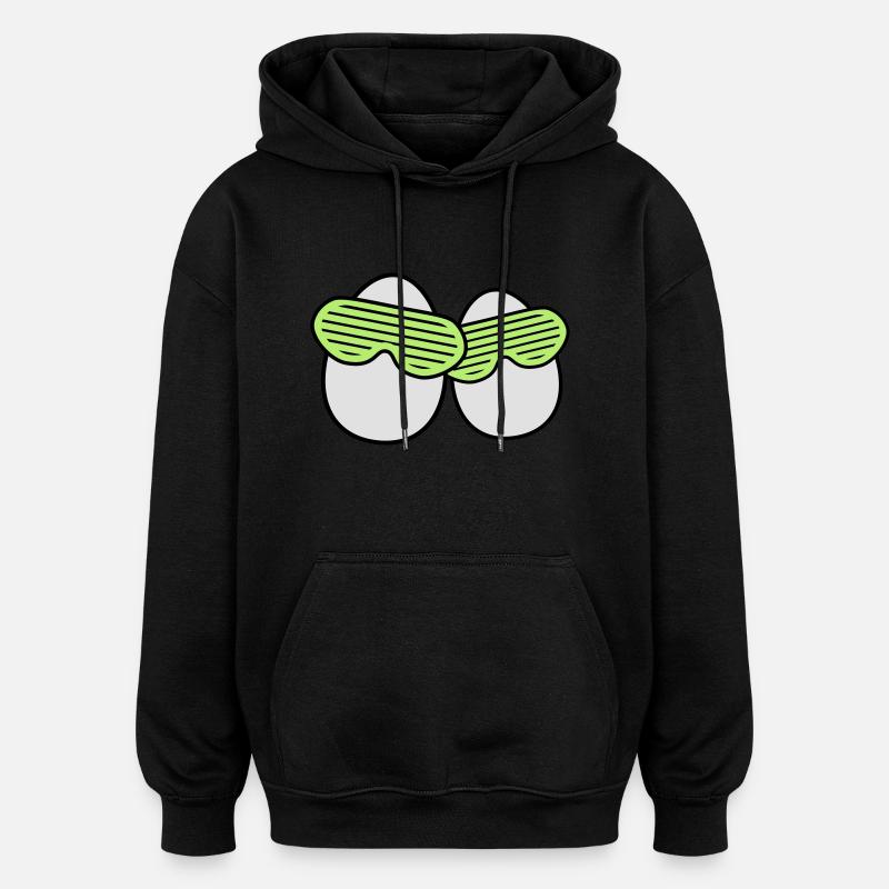 Funky Eggs - Oversized Unisex Hoodie - black