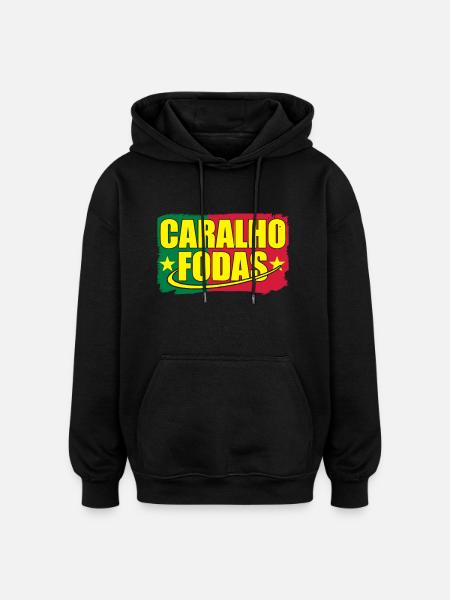 Caralho Fodas - Oversized Unisex Hoodie - black