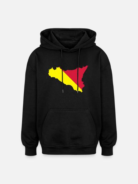 Sicily - Oversized Unisex Hoodie - black