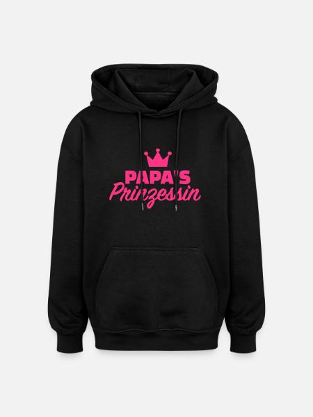 Prinzessin - Oversized Unisex Hoodie - Schwarz