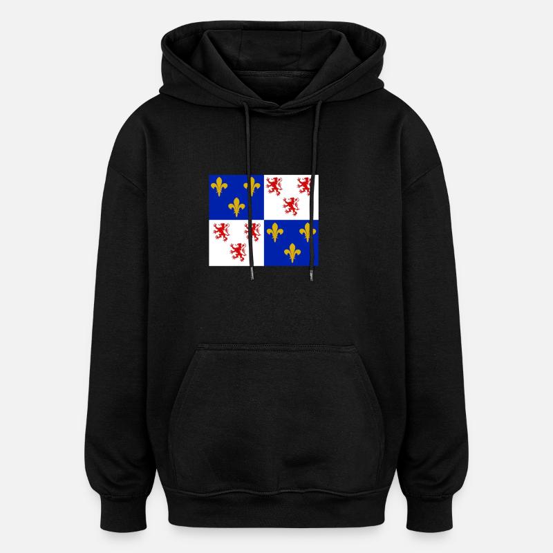 Picardie - Sweat à capuche oversize unisexe - noir