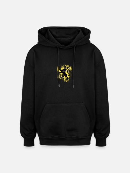 Nord-Pas-De-Calais effacé - Sweat à capuche oversize unisexe - noir