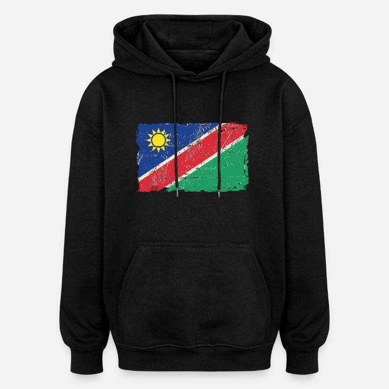 Namibia Flag - Oversized Unisex Hoodie - Schwarz