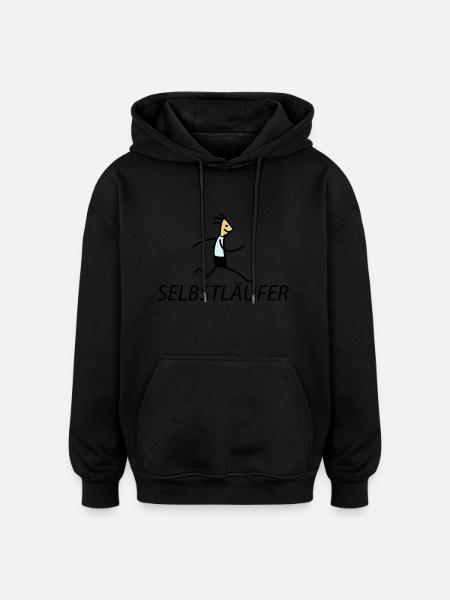 Selbstläufer (b) - Oversized Unisex Hoodie - Schwarz