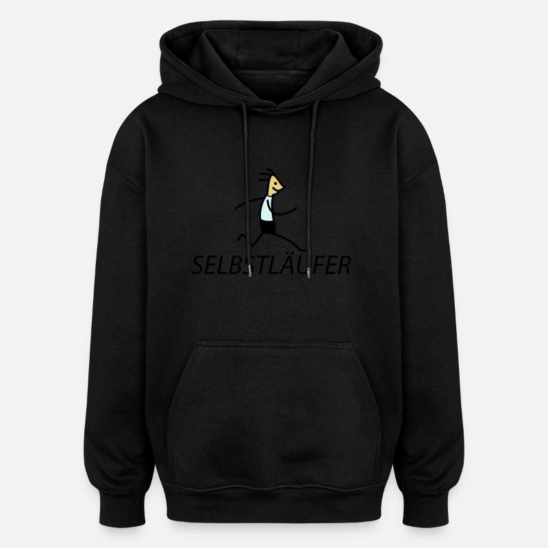 Selbstläufer (b) - Oversized Unisex Hoodie - Schwarz