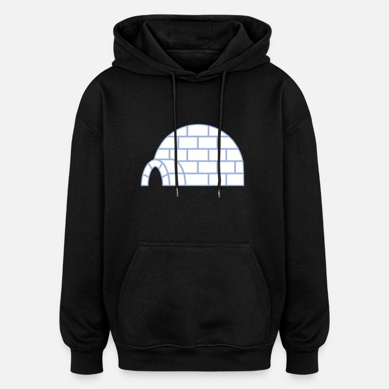 igloo - Oversized Unisex Hoodie - black