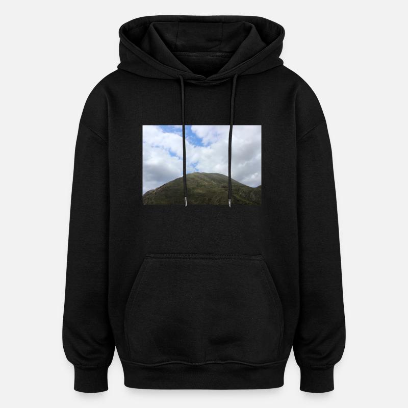 Berg Berge Berglandschaft Poster - Oversized Unisex Hoodie - Schwarz