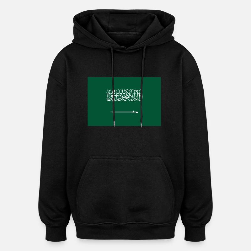 Saudi Arabia / Drapeau Arabie Saoudite - Sweat à capuche oversize unisexe - noir