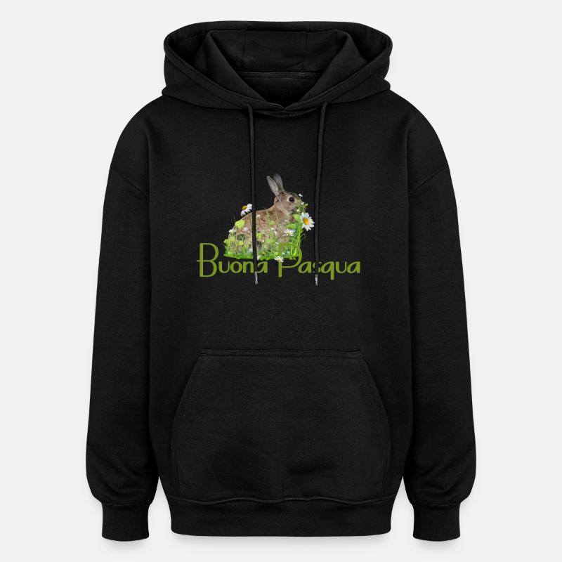 Happy Easter - Oversized Unisex Hoodie - black