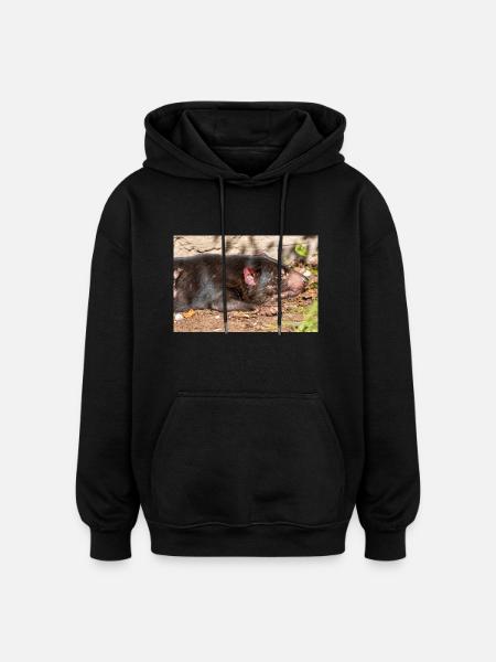 Tasmanian Devil (in german Beutelteufel) - Oversized Unisex Hoodie - black