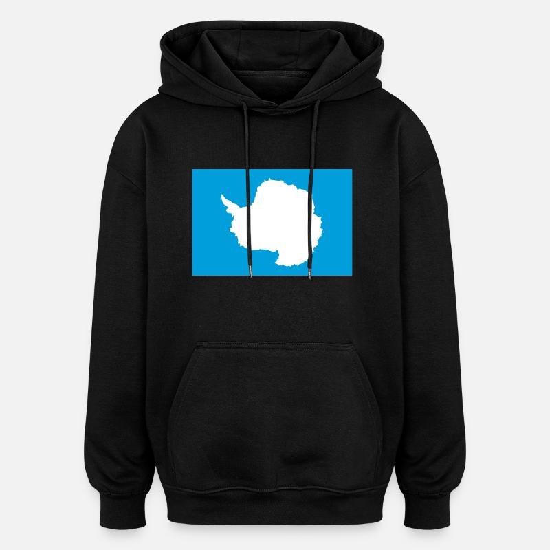 Antarctique - Sweat à capuche oversize unisexe - noir