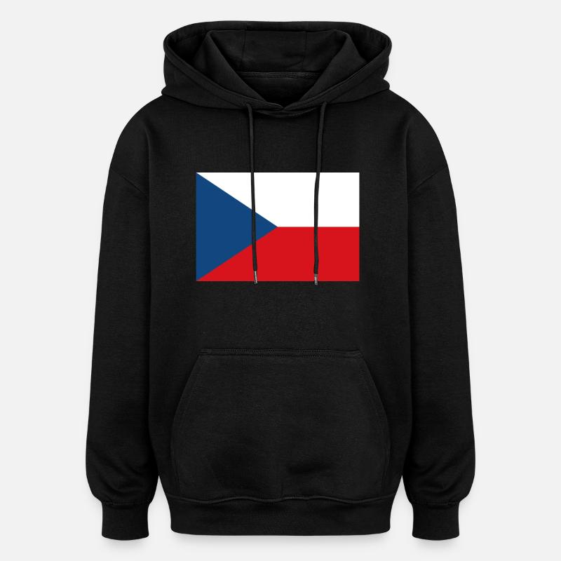 République tchèque - Sweat à capuche oversize unisexe - noir