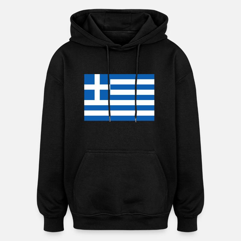 Grèce - Sweat à capuche oversize unisexe - noir