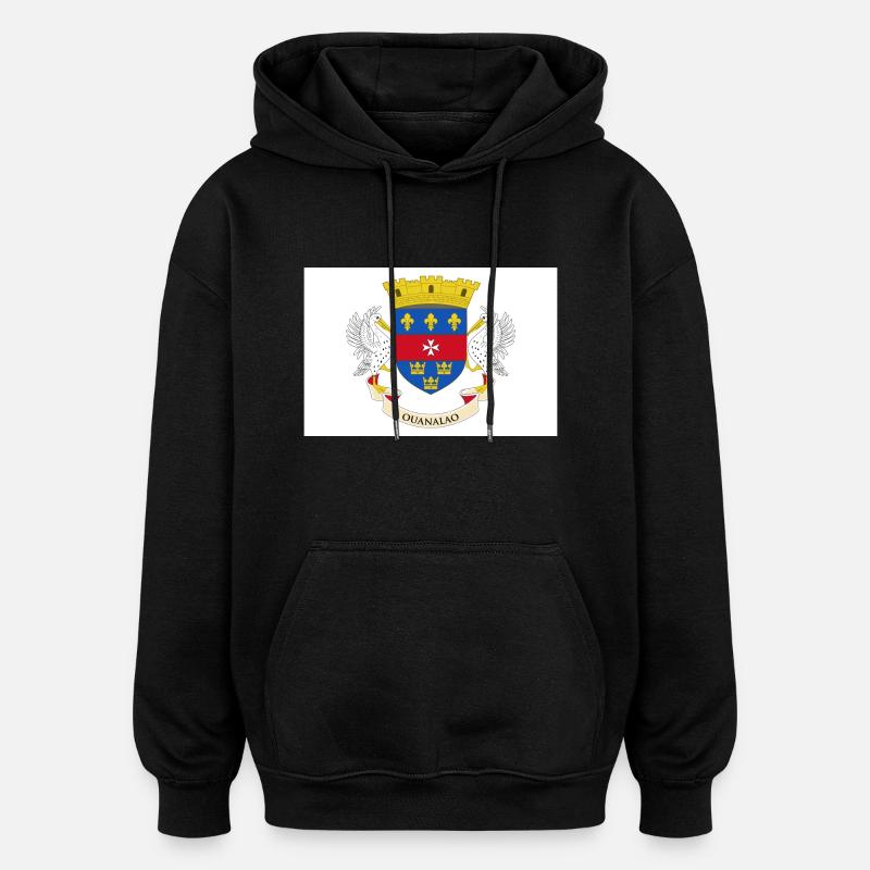 Saint-Barthélemy - Sweat à capuche oversize unisexe - noir