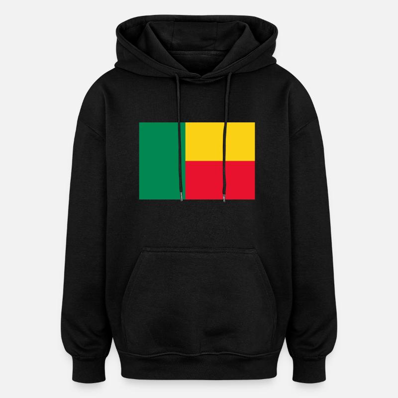 Bénin - Sweat à capuche oversize unisexe - noir