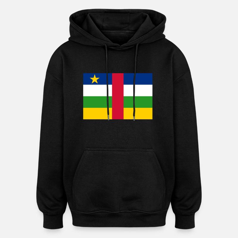 République centrafricaine - Sweat à capuche oversize unisexe - noir