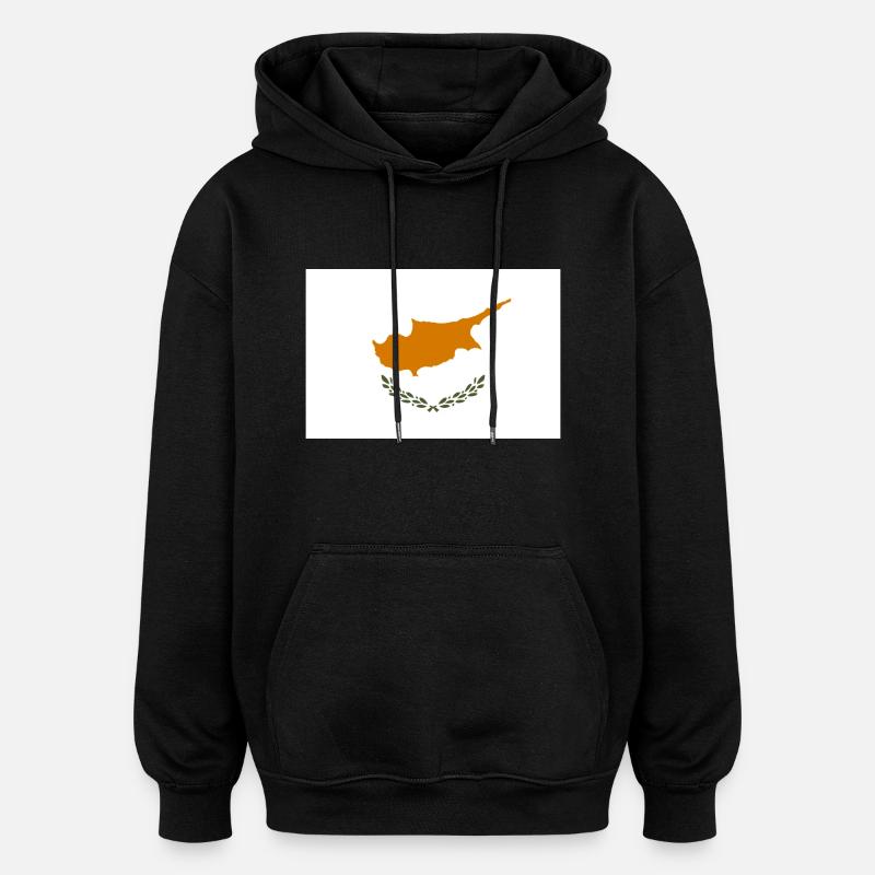 Chypre - Sweat à capuche oversize unisexe - noir