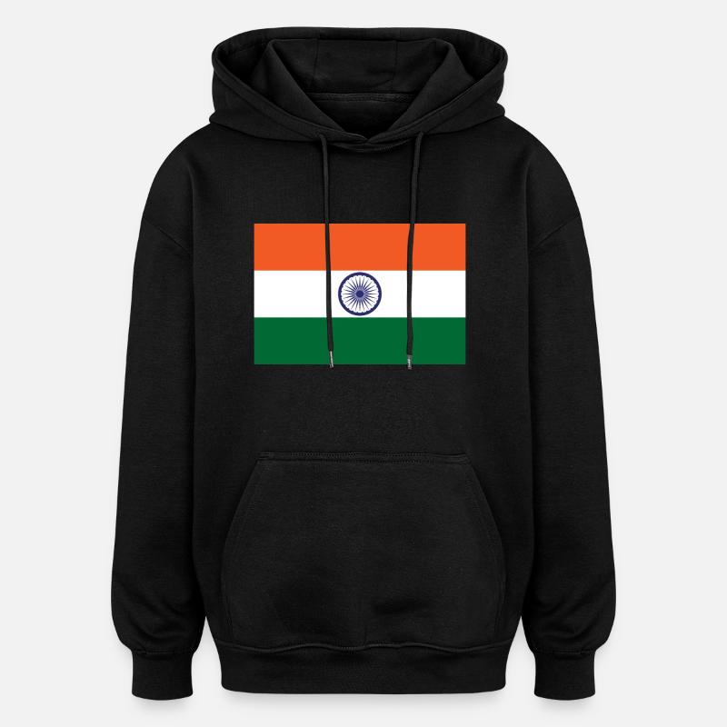 India - Oversized Unisex Hoodie - black