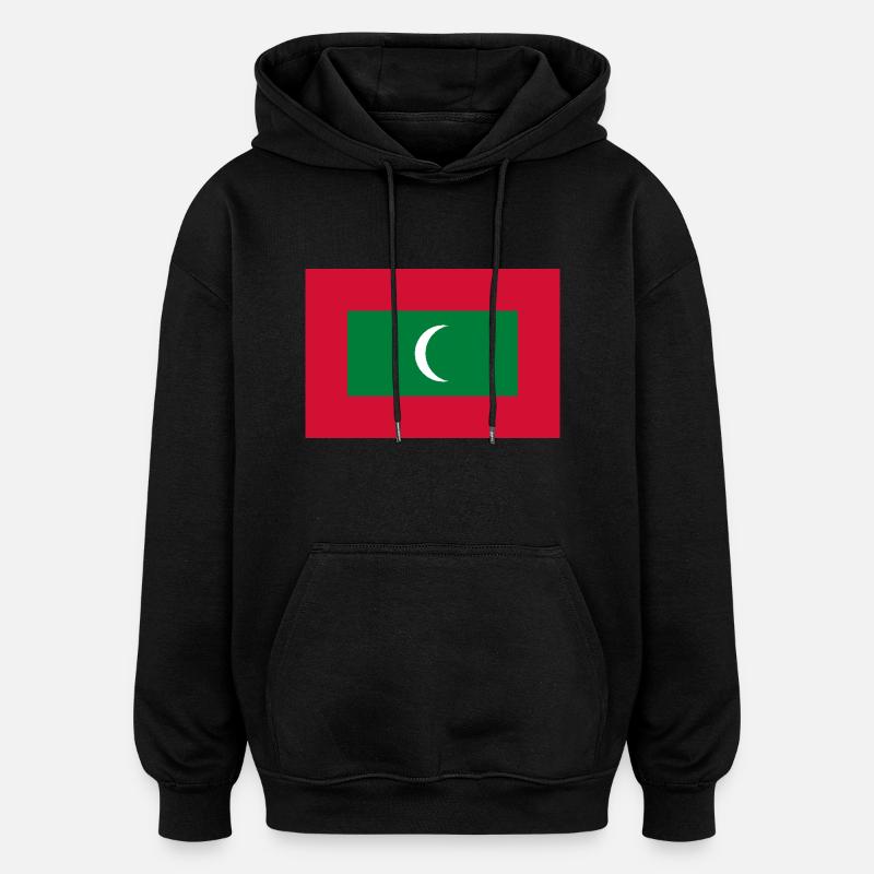 Maldives - Sweat à capuche oversize unisexe - noir