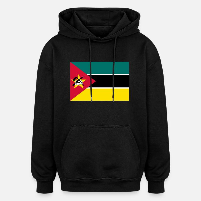 Mozambique - Sweat à capuche oversize unisexe - noir