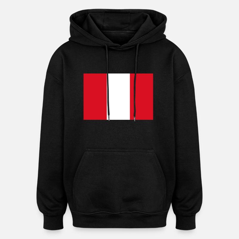 Pérou - Sweat à capuche oversize unisexe - noir