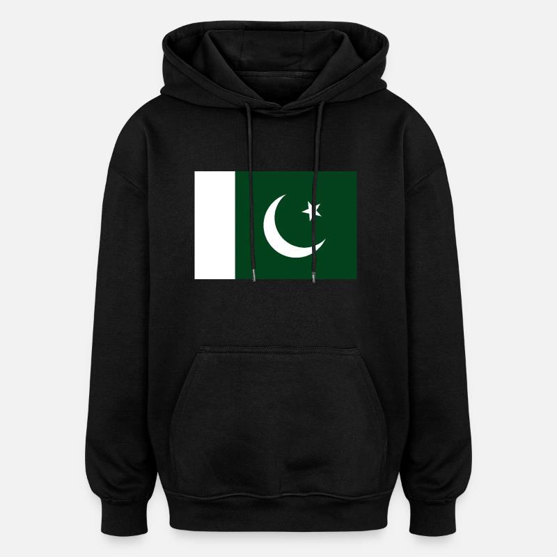 Pakistan - Sweat à capuche oversize unisexe - noir