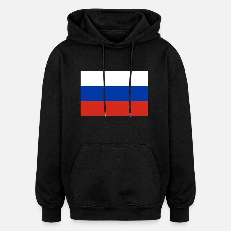 Russie - Sweat à capuche oversize unisexe - noir