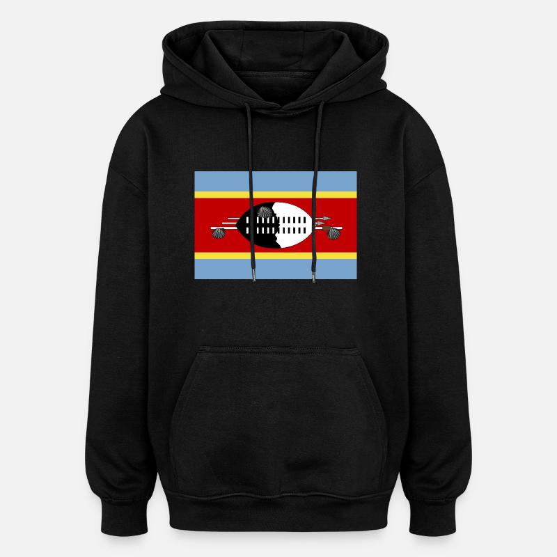 Eswatini - Sweat à capuche oversize unisexe - noir