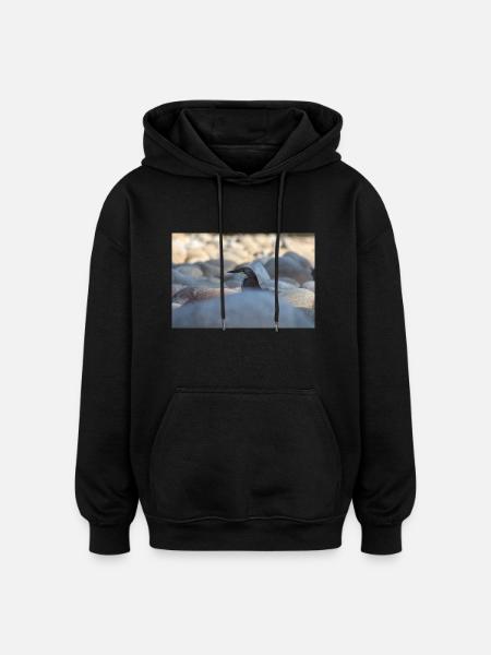 The Heron - Oversized Unisex Hoodie - black