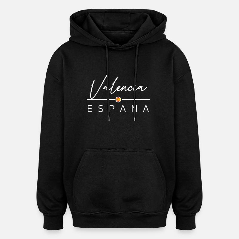 Espagne - Valence - Espagne - España - Sweat à capuche oversize unisexe - noir