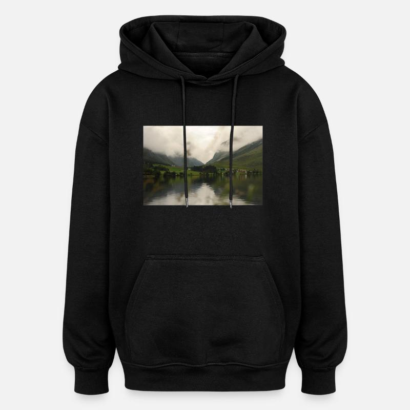 Plus dans les nuages - Sweat à capuche oversize unisexe - noir