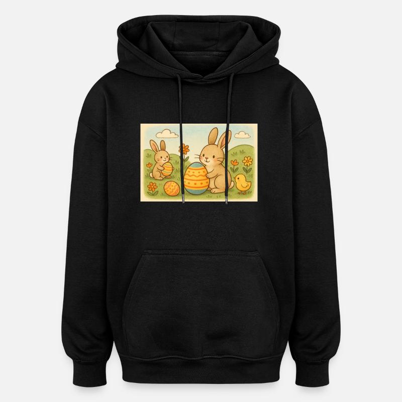 Ostern - Oversized Unisex Hoodie - Schwarz