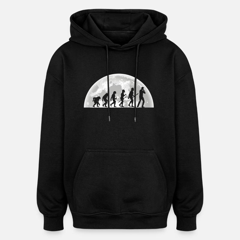 Harmonica Evolution Harmonica - Oversized Unisex Hoodie - black