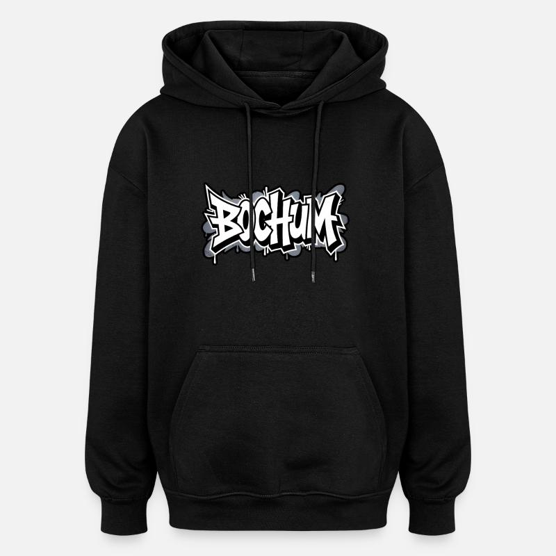 Bochum Graffiti - Oversized Unisex Hoodie - Schwarz