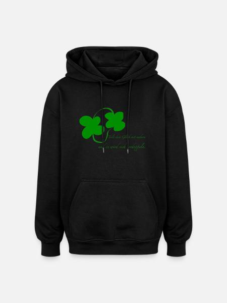 share your happiness - Oversized Unisex Hoodie - black